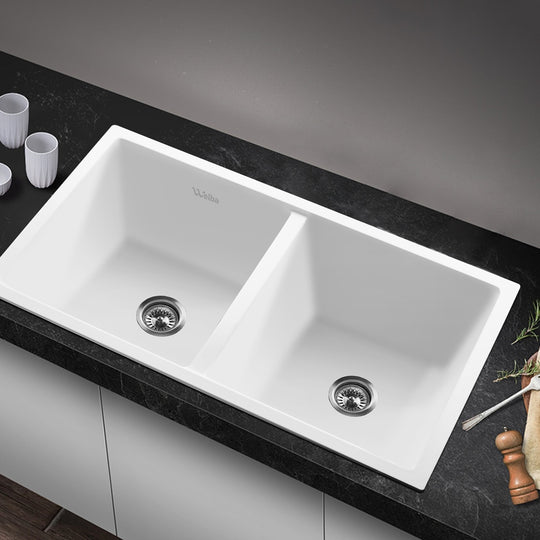 White Basin Sink for Kitchen, Bathroom, and Laundry