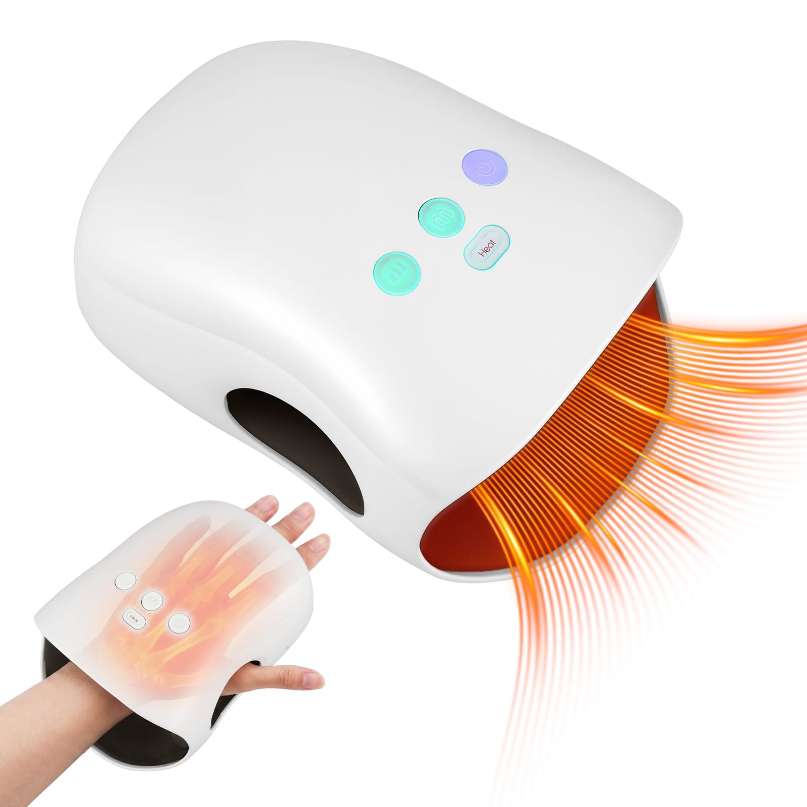Cordless Hand Massager Heat Compression | Simpledeals