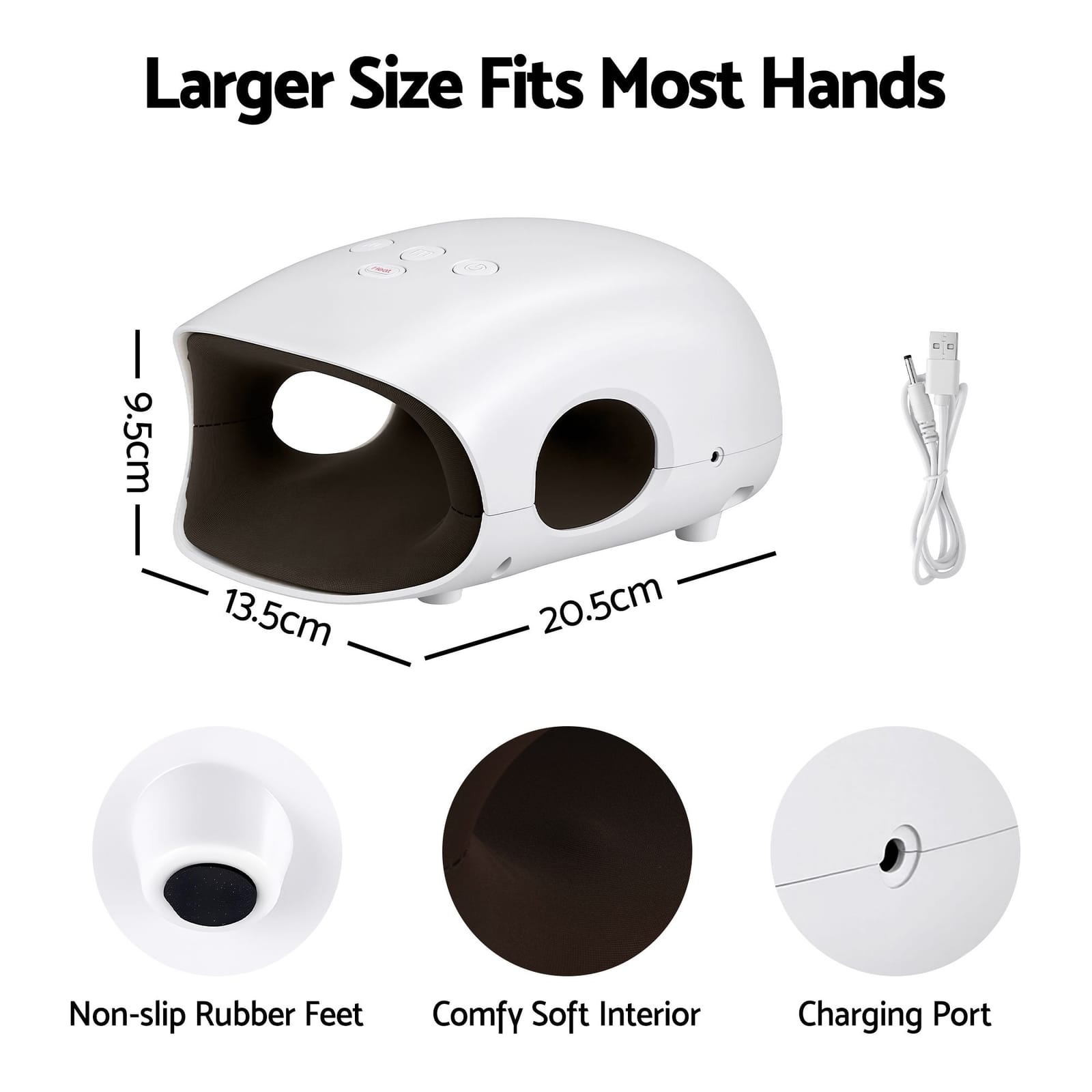 Cordless Hand Massager Heat Compression | Simpledeals
