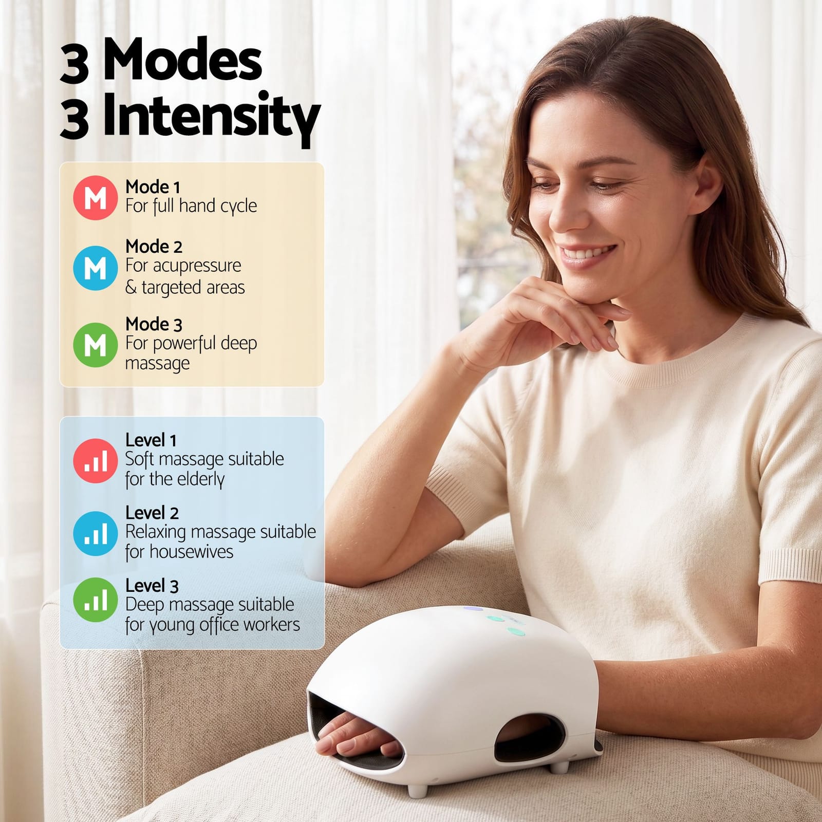 Cordless Hand Massager Heat Compression | Simpledeals