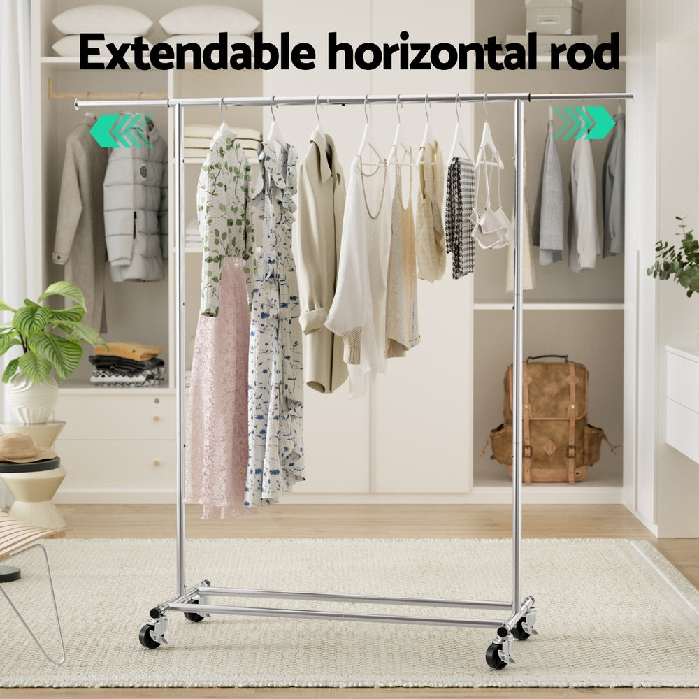 Clothes Rack Airer Rail Coat Stand Adjustable Hanger - Stylish with Coat Racks