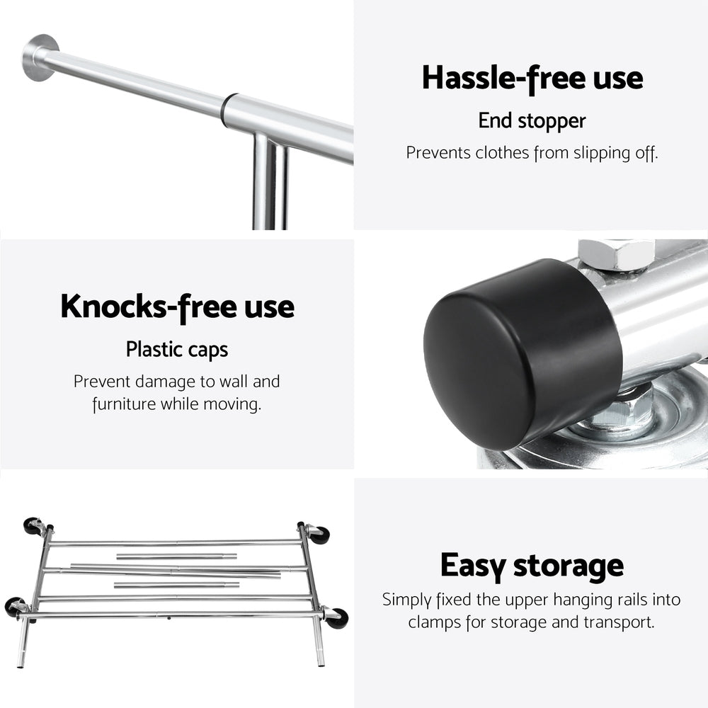 Clothes Rack Airer Rail Coat Stand Adjustable Hanger - Stylish, Coat Racks - photo 7