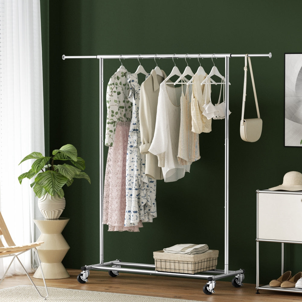 Clothes Rack Airer Rail Coat Stand Adjustable Hanger