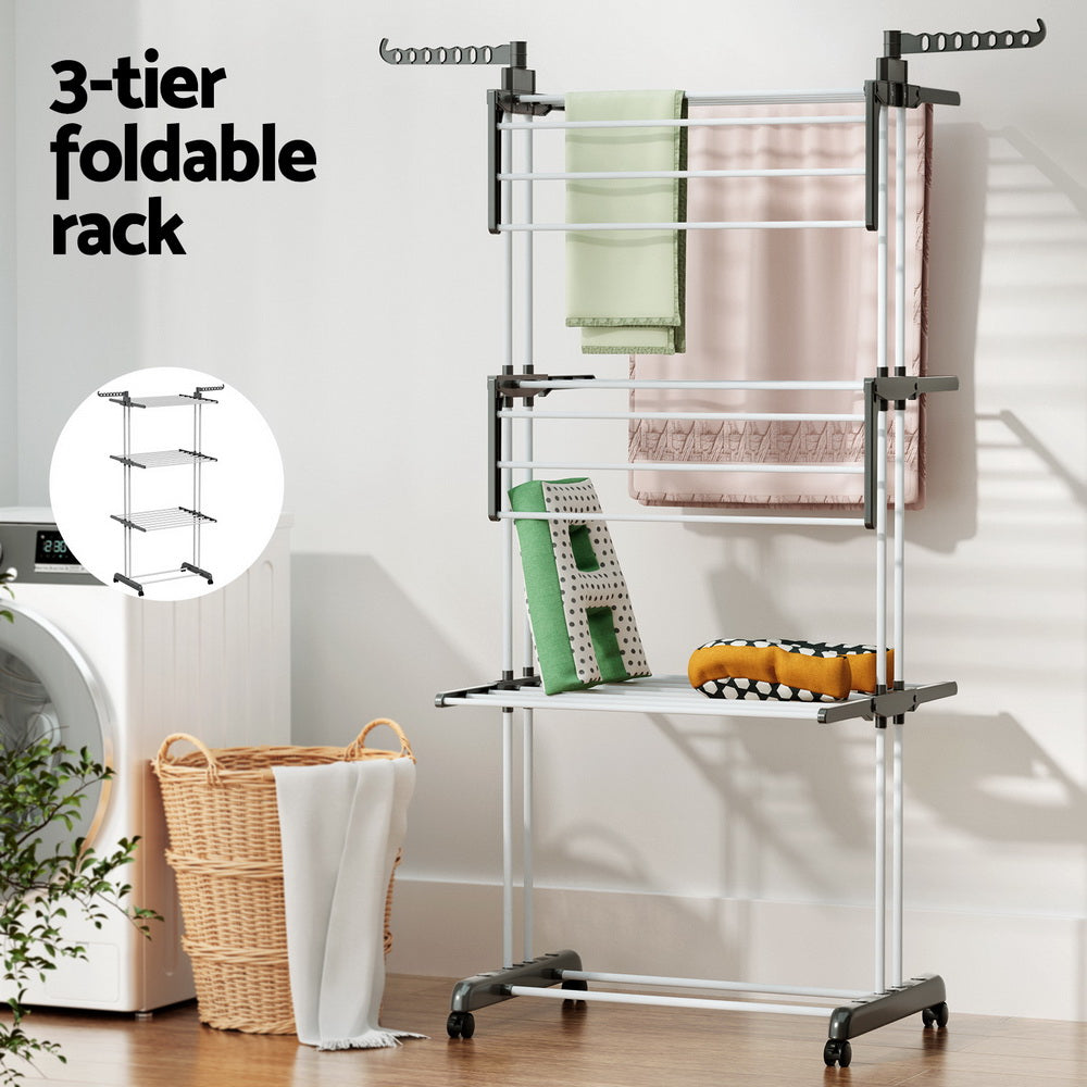 Clothes Airer Drying Rack 173cm Coat Hanger Foldable | 173Cm