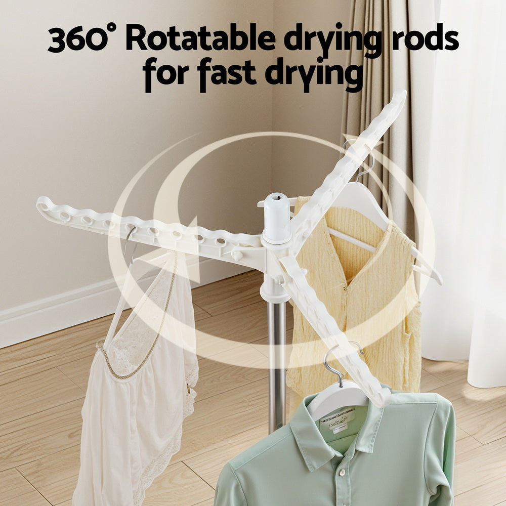 Clothes Rack Airer Rotatable Hanger Foldable 163Cm | 163Cm