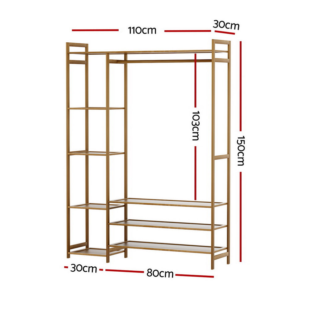 Clthrack Bamboo - Wardrobe Clothes Rack Airer Coat Stand