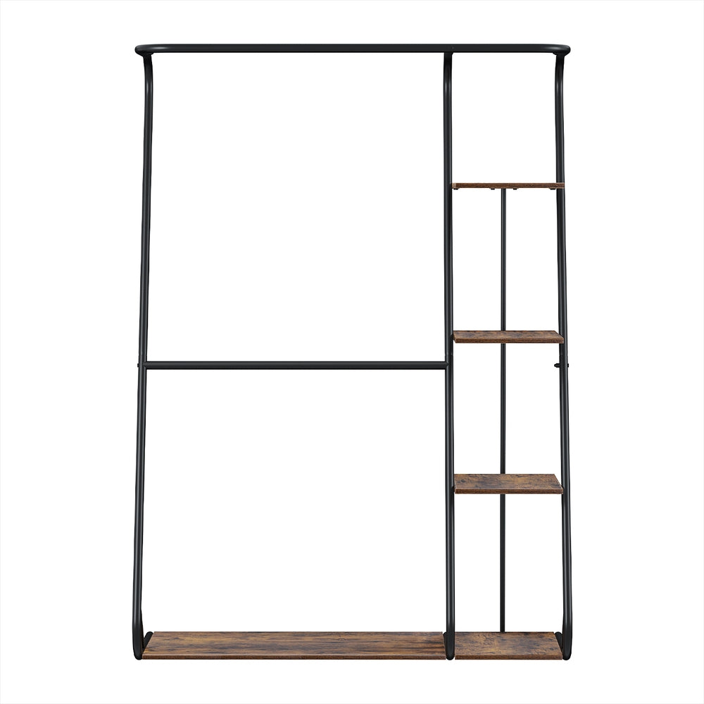 Wardrobe Clothes Rack Airer 4-Tier Walnut | Clothing & Wardrobe Storage