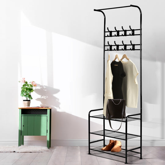 Clothes Rack Airer Coat Stand 179cm Hanger Rail Closet - Artiss Garment Portable Organiser