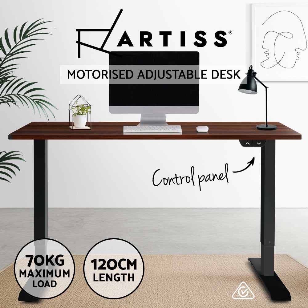 Sit Stand Desk Motorised Electric Table Riser Height Adjustable Standing Desk 120cm
