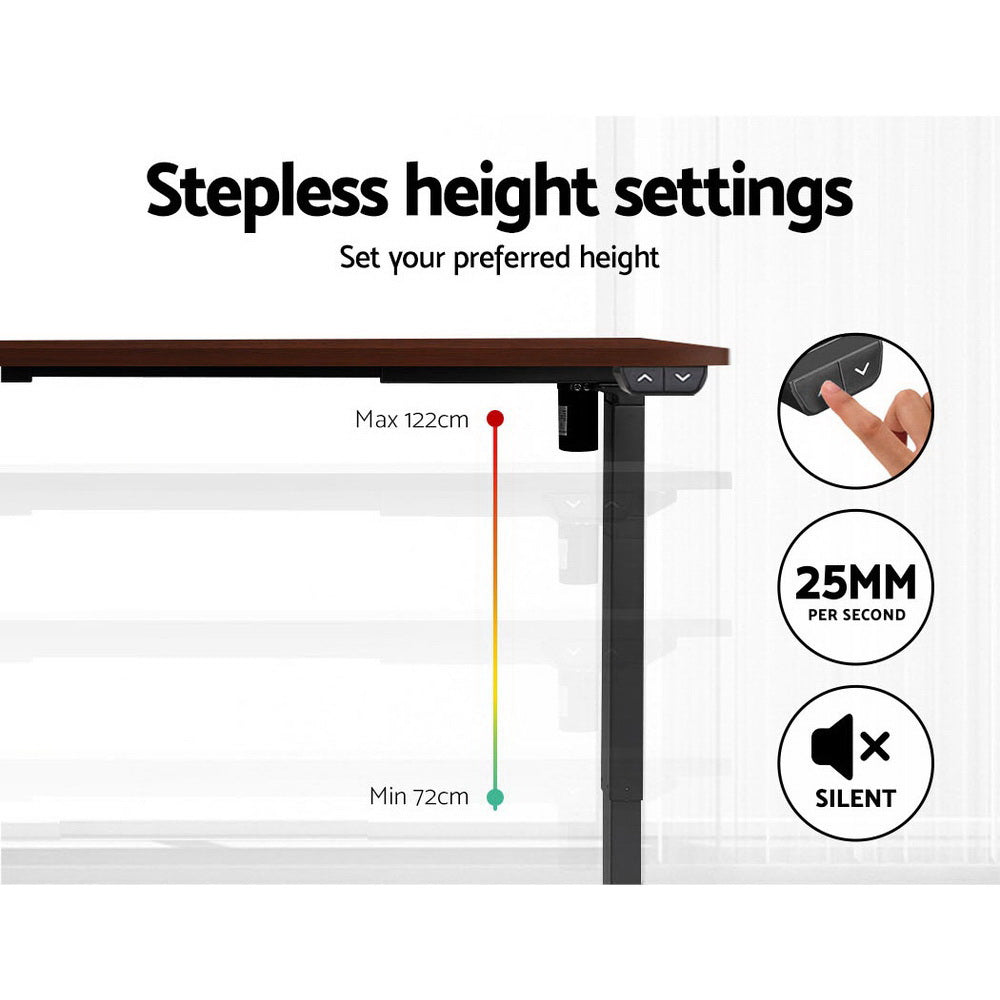Sit Stand Desk Motorised Electric Table Riser Height Adjustable Standing Desk 120cm