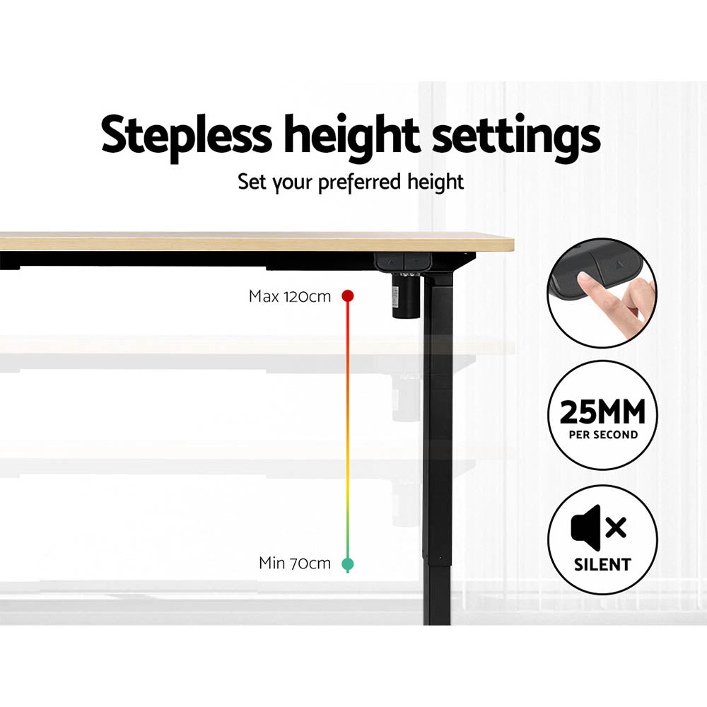 Effortless Ergonomics: Motorised Sit-Stand Desk, 140cm