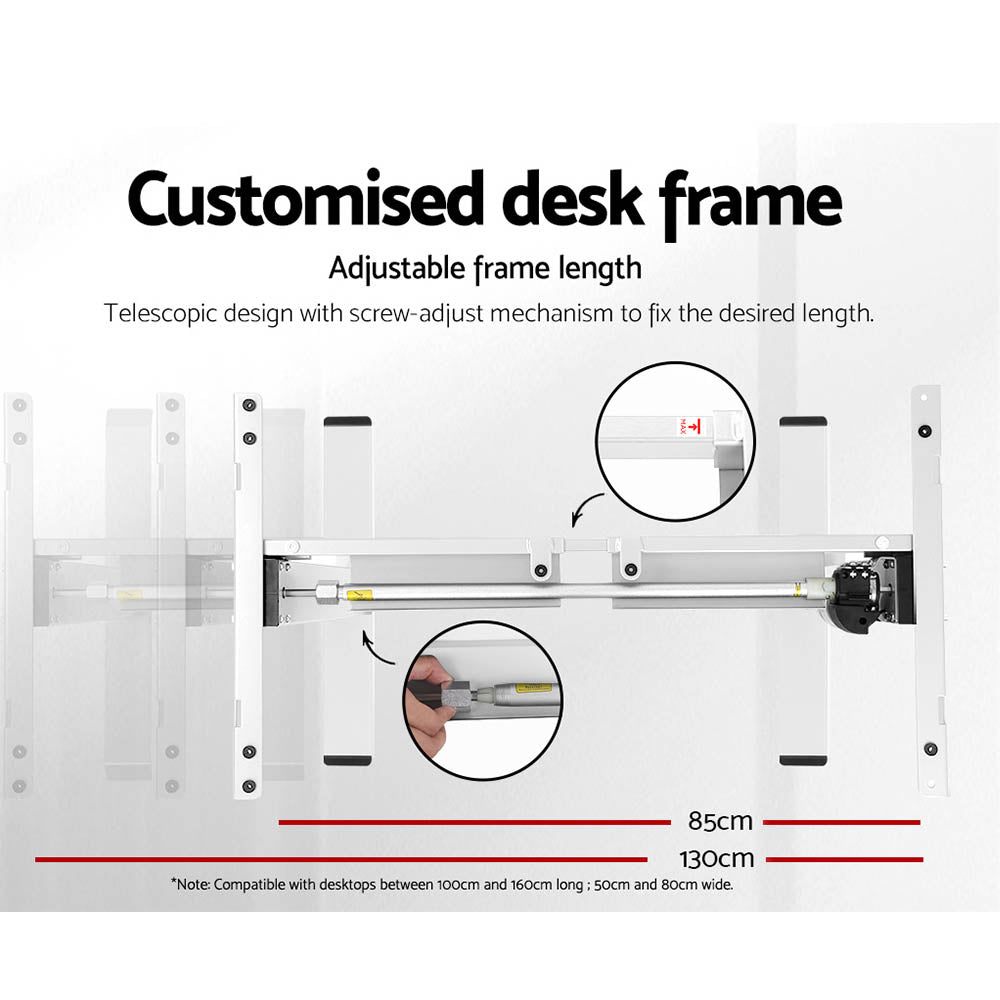 Motorised Adjustable Sit Stand Desks | Electric Standing Desk in Black Oak