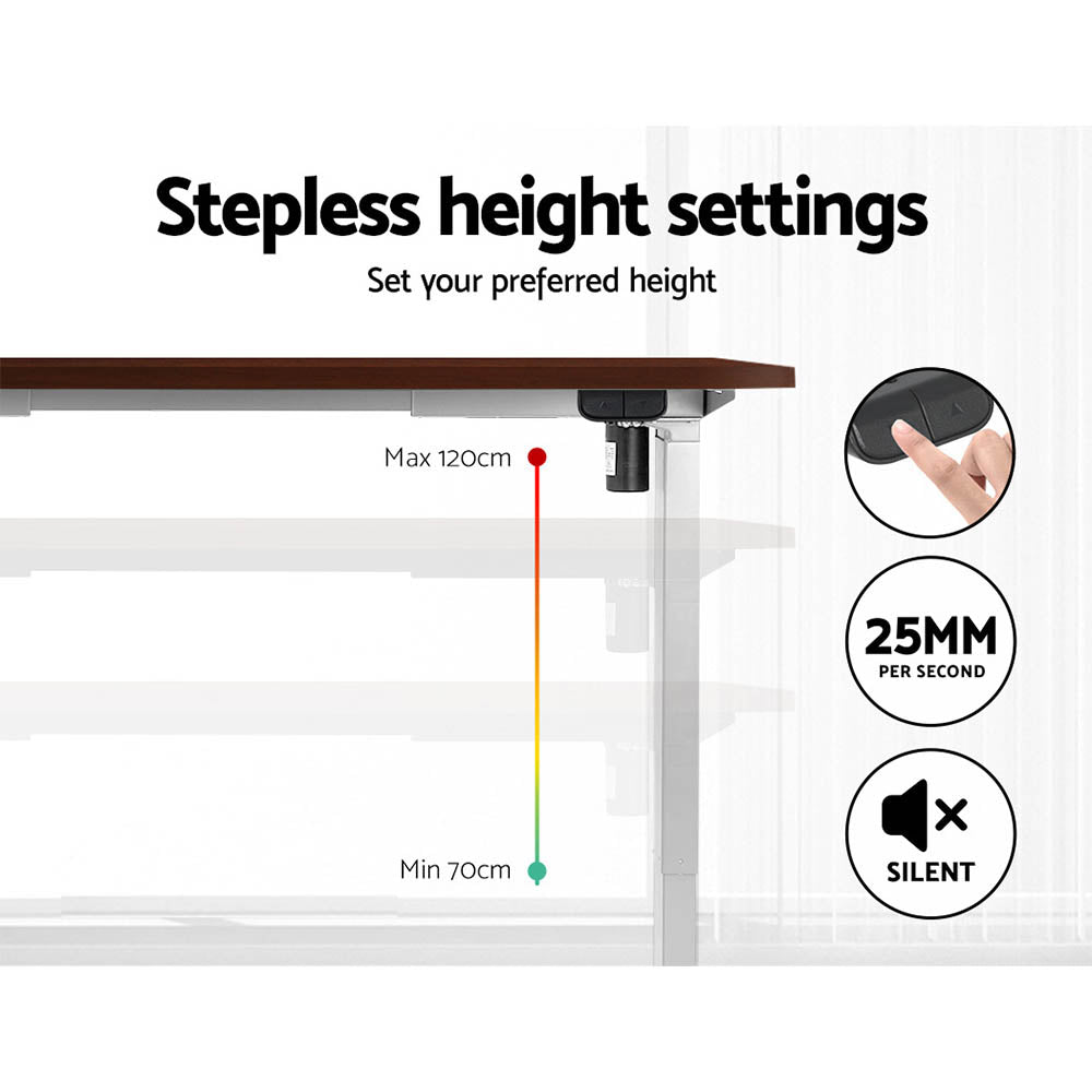 Electric Standing Desk Motorised Sit Stand Desks Table 140cm