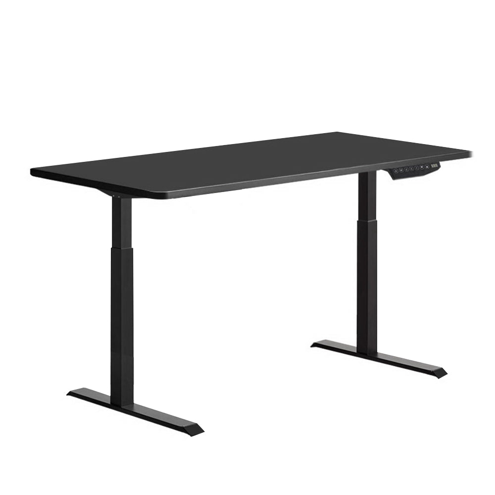 Standing Desk Sit Stand Riser Motorised Electric Computer Laptop Table Height Adjustable Dual Motor Black