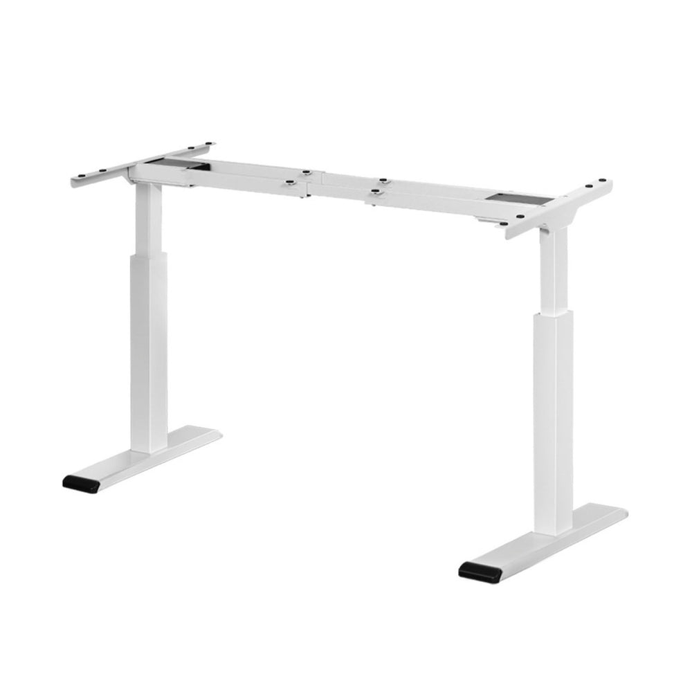 Dual Motor Standing Desk Frame White Electric Height Adjustable Sit Stand