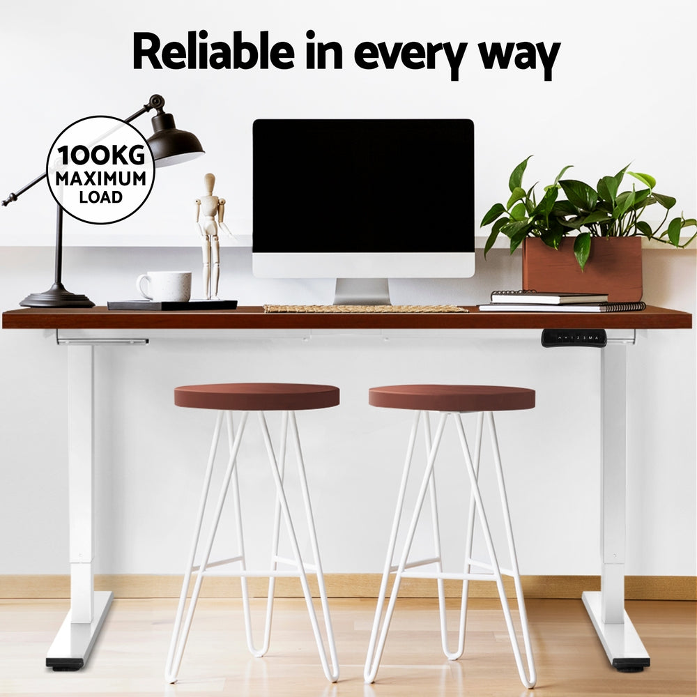 Standing Desk Motorised Dual Motor 120Cm Walnut | Walnut colour