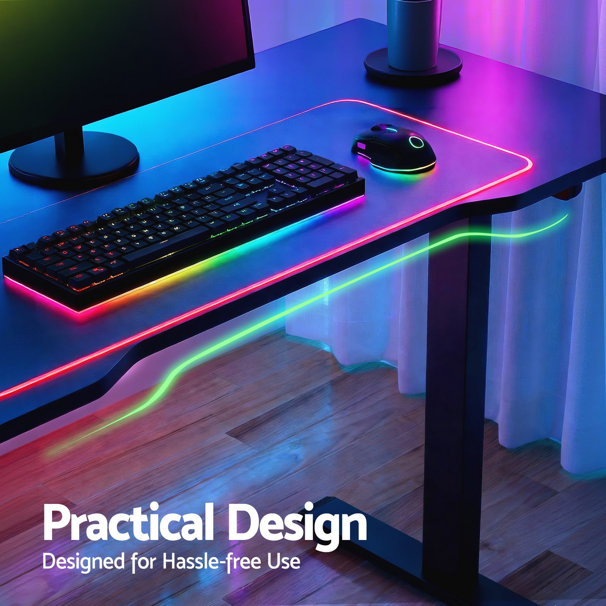 Gaming Desks Standing Desk Motorised 140CM Black