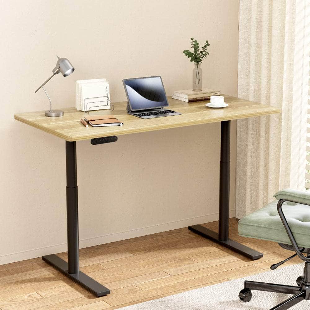 Elegant Black 140cm/120cm Height Adjustable Electric Standing Desk