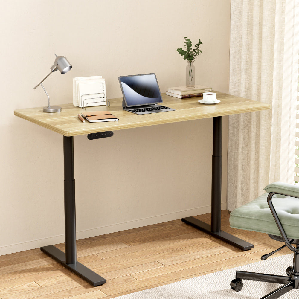 Elegant Black 140cm/120cm Height Adjustable Electric Standing Desk