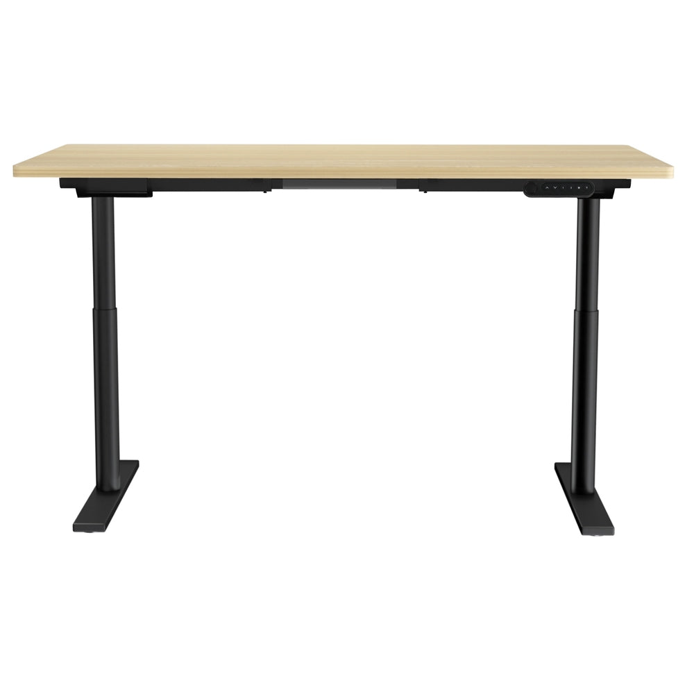 Elegant Black 140cm/120cm Height Adjustable Electric Standing Desk