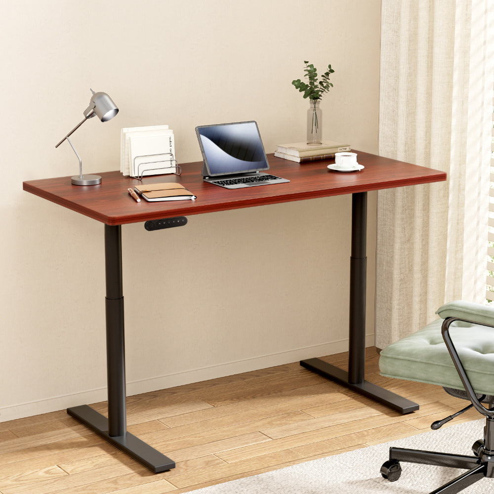 Elegant Black 140cm/120cm Height Adjustable Electric Standing Desk