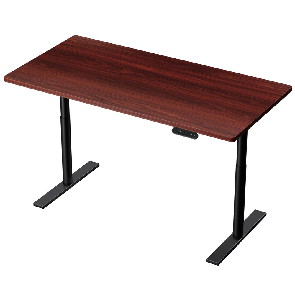 Desks - Standing Desk Motorised Electric Dual Motor Walnut 140Cm