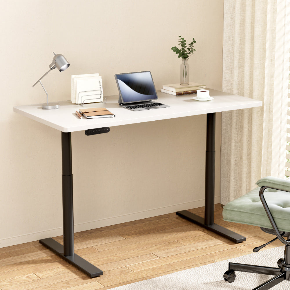 Standing Desk Motorised Electric Dual Motor White Oak 120CM with 120Cm