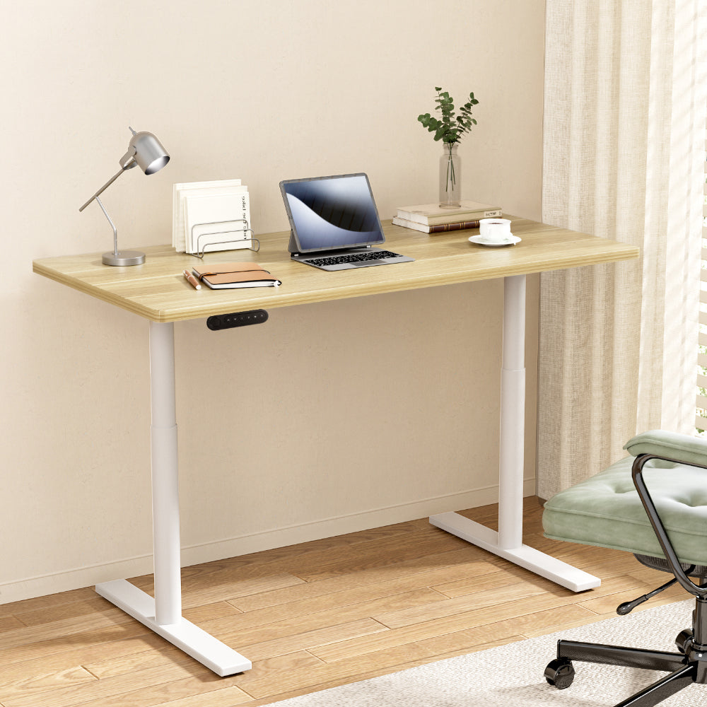 Elegant Black 140cm/120cm Height Adjustable Electric Standing Desk