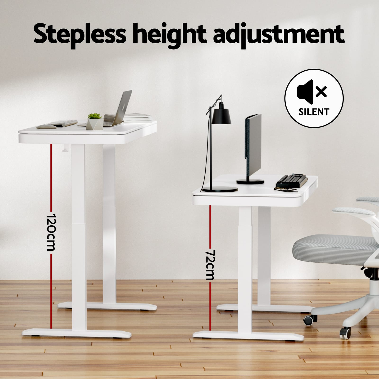 Electric Standing Desk Motorised 120x60x72cm