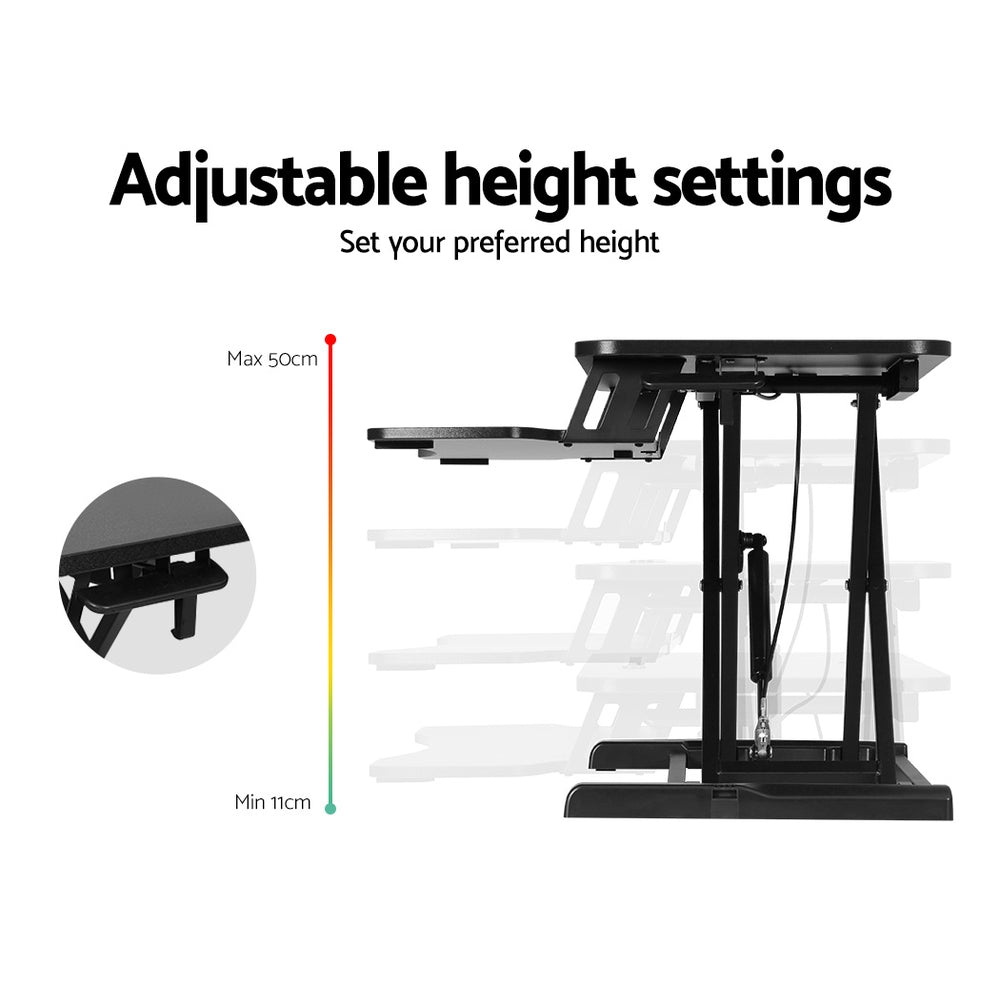 Standing Desk Riser Height Adjustable Black 80CM, Office & Desk Chairs