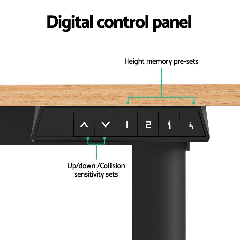 Electric Standing Desk Adjustable Height 1400x600x16cm