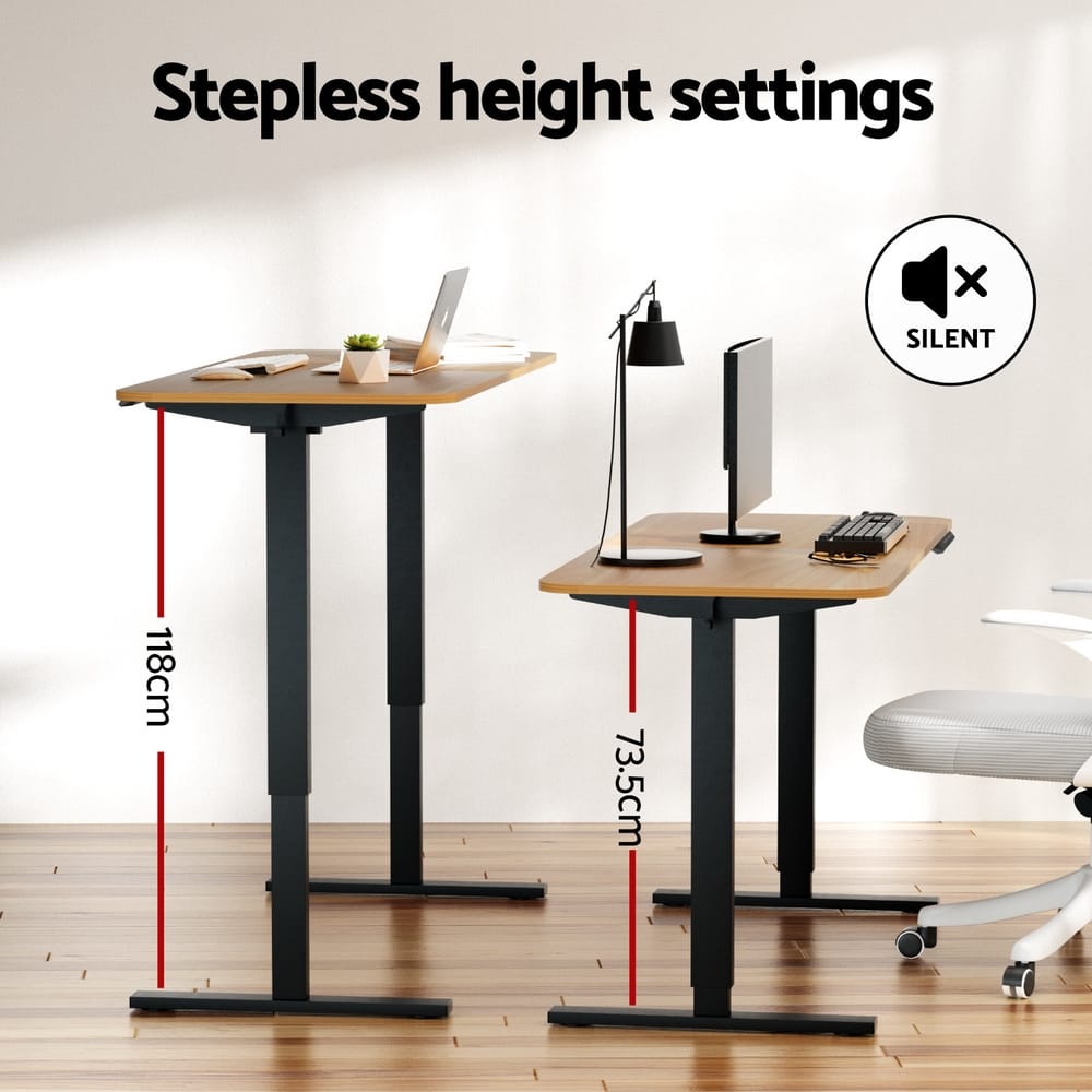 Electric Standing Desk Adjustable Height 1400x600x16cm