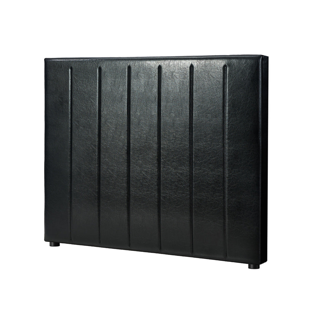 Leather Bed Frame Headboard King Single Size Bedhead Black