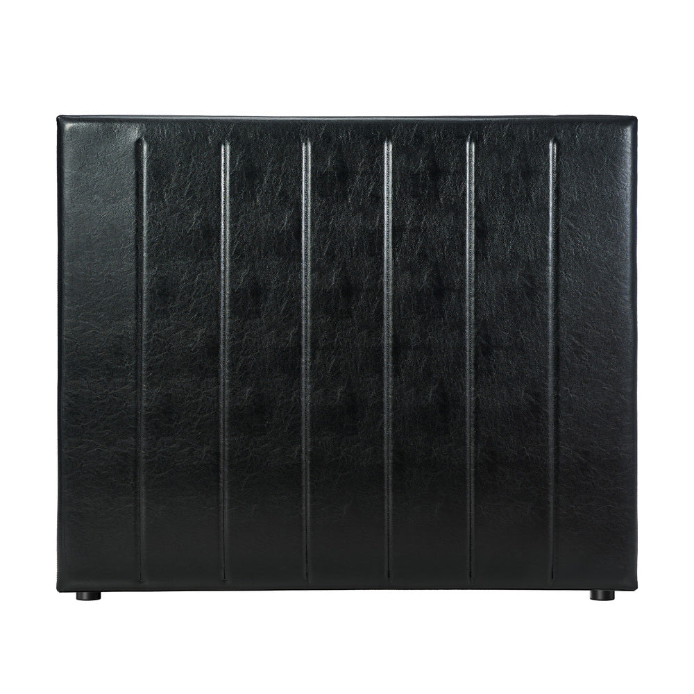 Leather Bed Frame Headboard King Single Size Bedhead Black