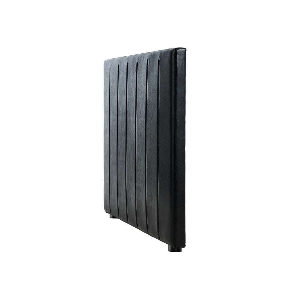 Leather Bed Frame Headboard King Single Size Bedhead Black