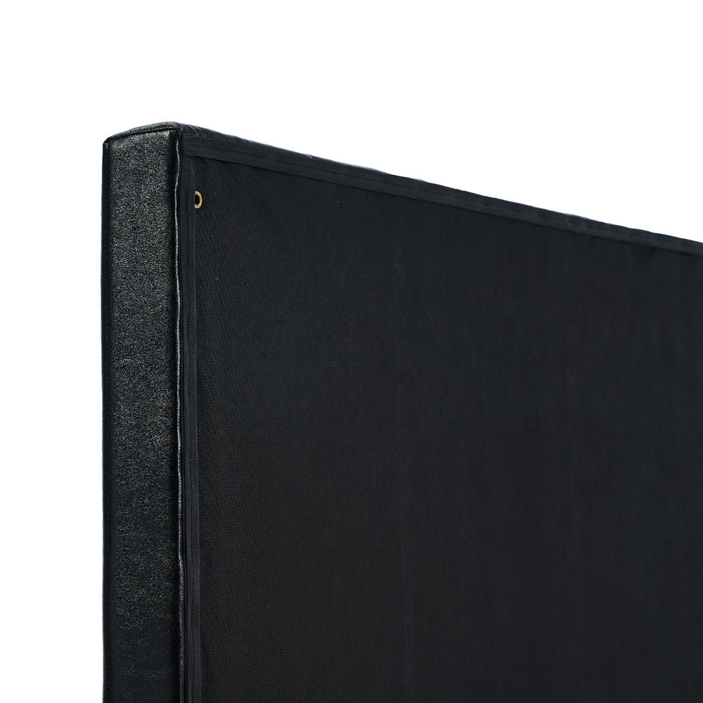 Leather Bed Frame Headboard King Single Size Bedhead Black