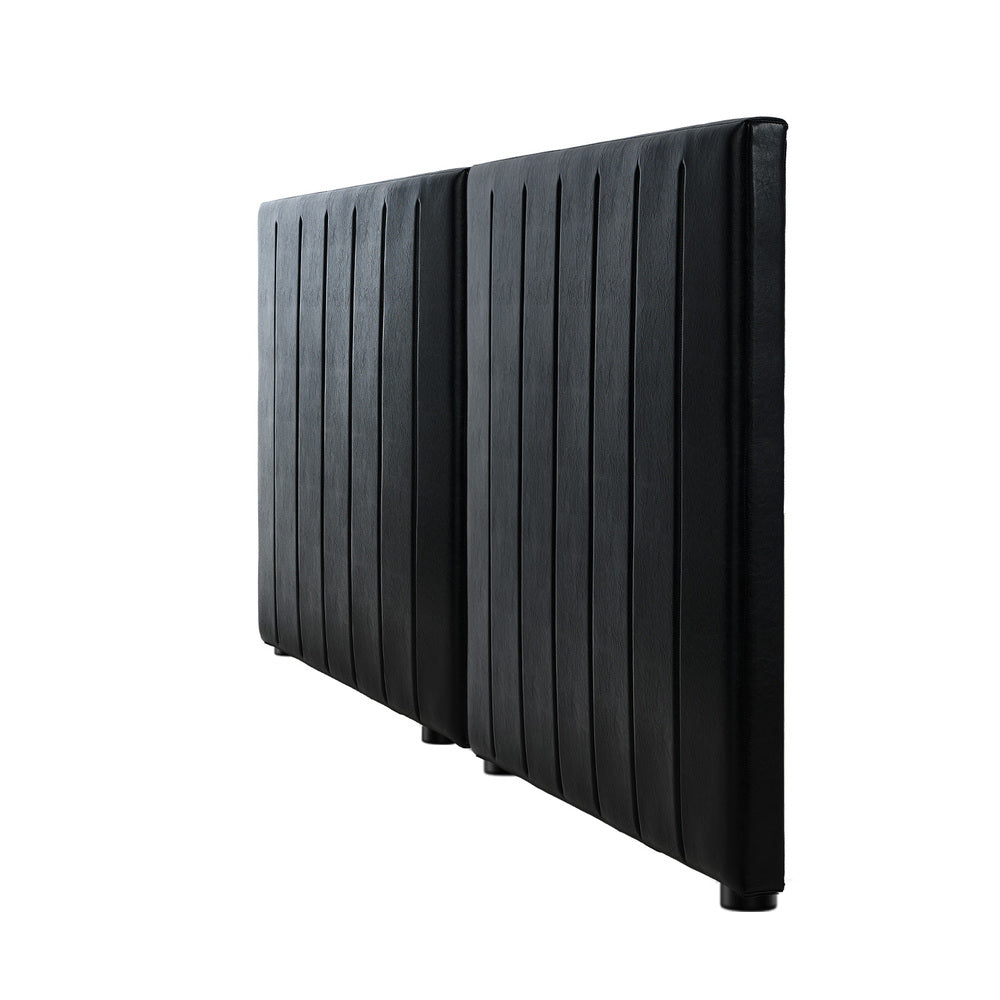 Leather Bed Frame Headboard Double Queen King Bedhead Black