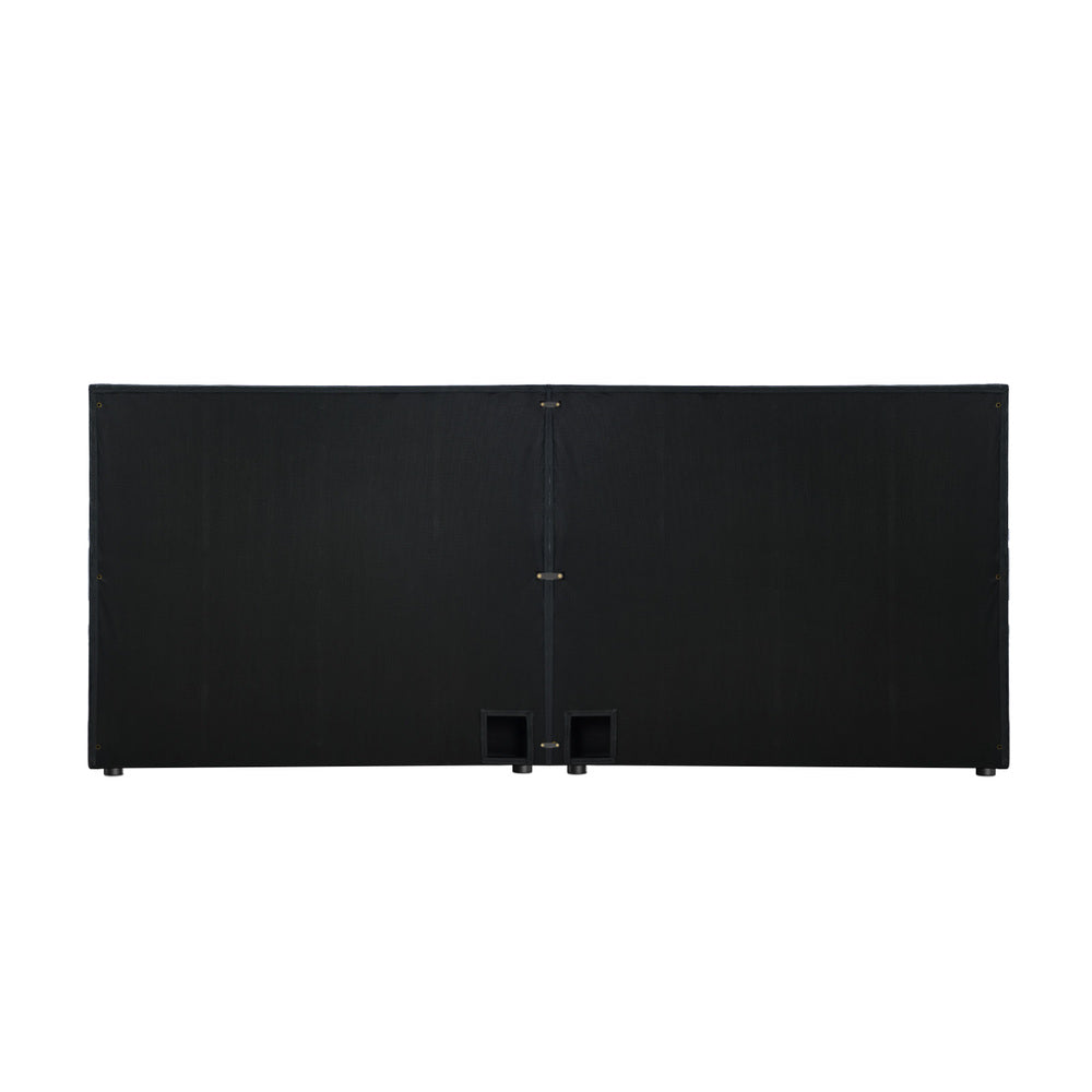 Leather Bed Frame Headboard Double Queen King Bedhead Black