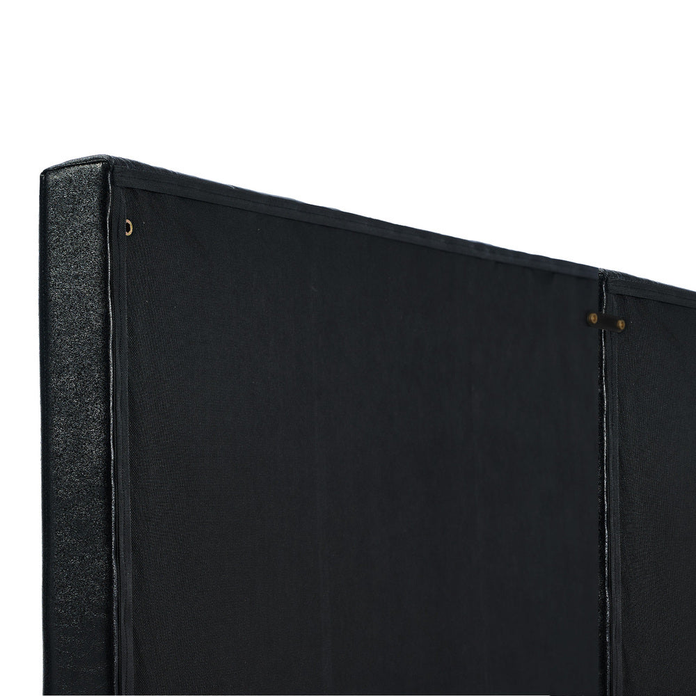 Leather Bed Frame Headboard Double Queen King Bedhead Black