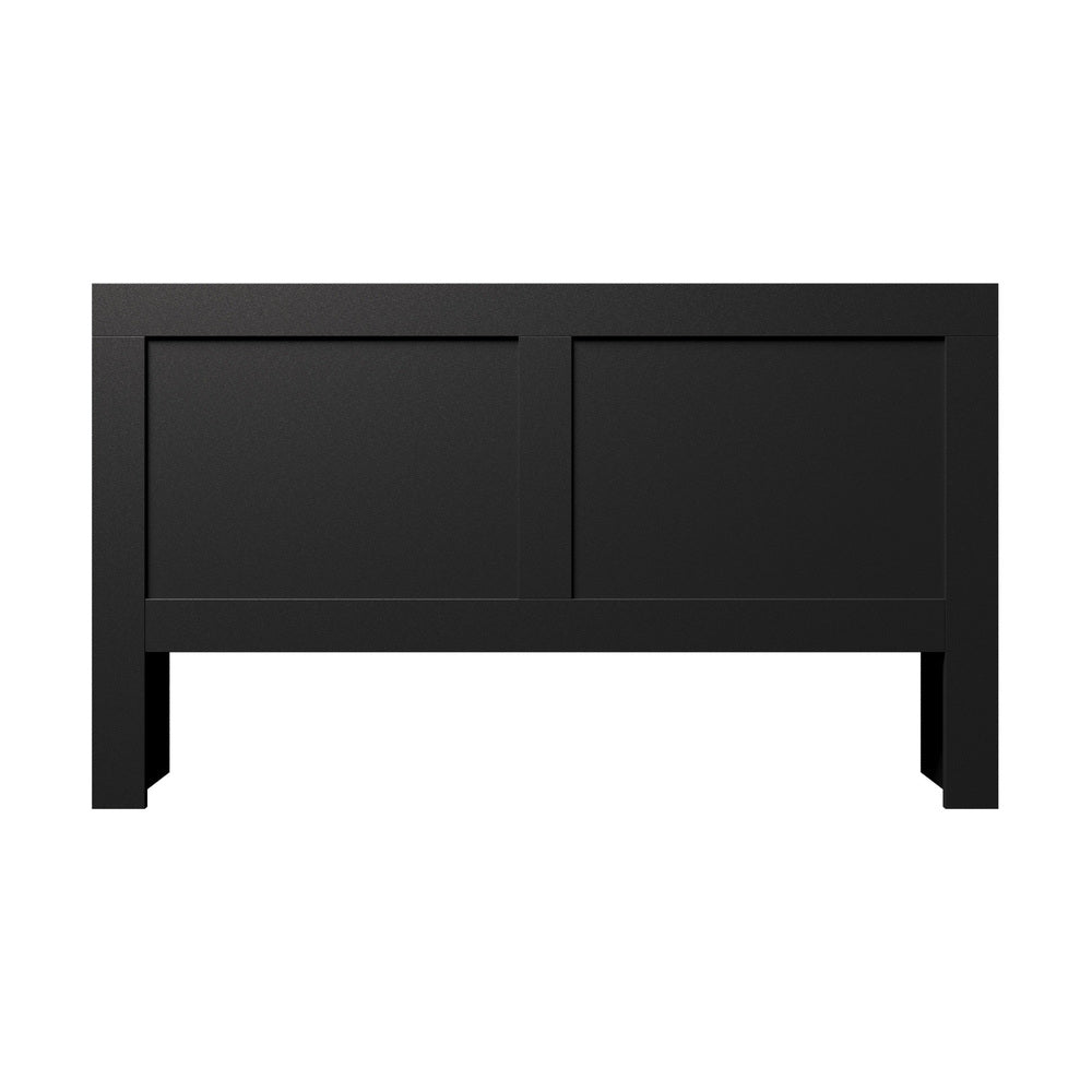 Headboard Bedhead with Storage Shelves Black/White