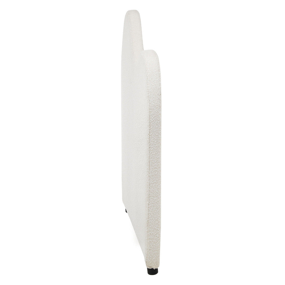 Bed Head Double/King Single/Queen Size Headboard Boucle Fabric White