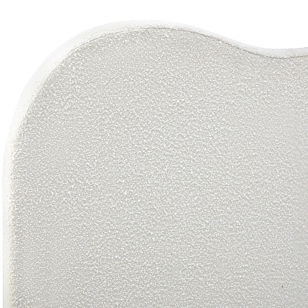 Bed Head Double/King Single/Queen Size Headboard Boucle Fabric White