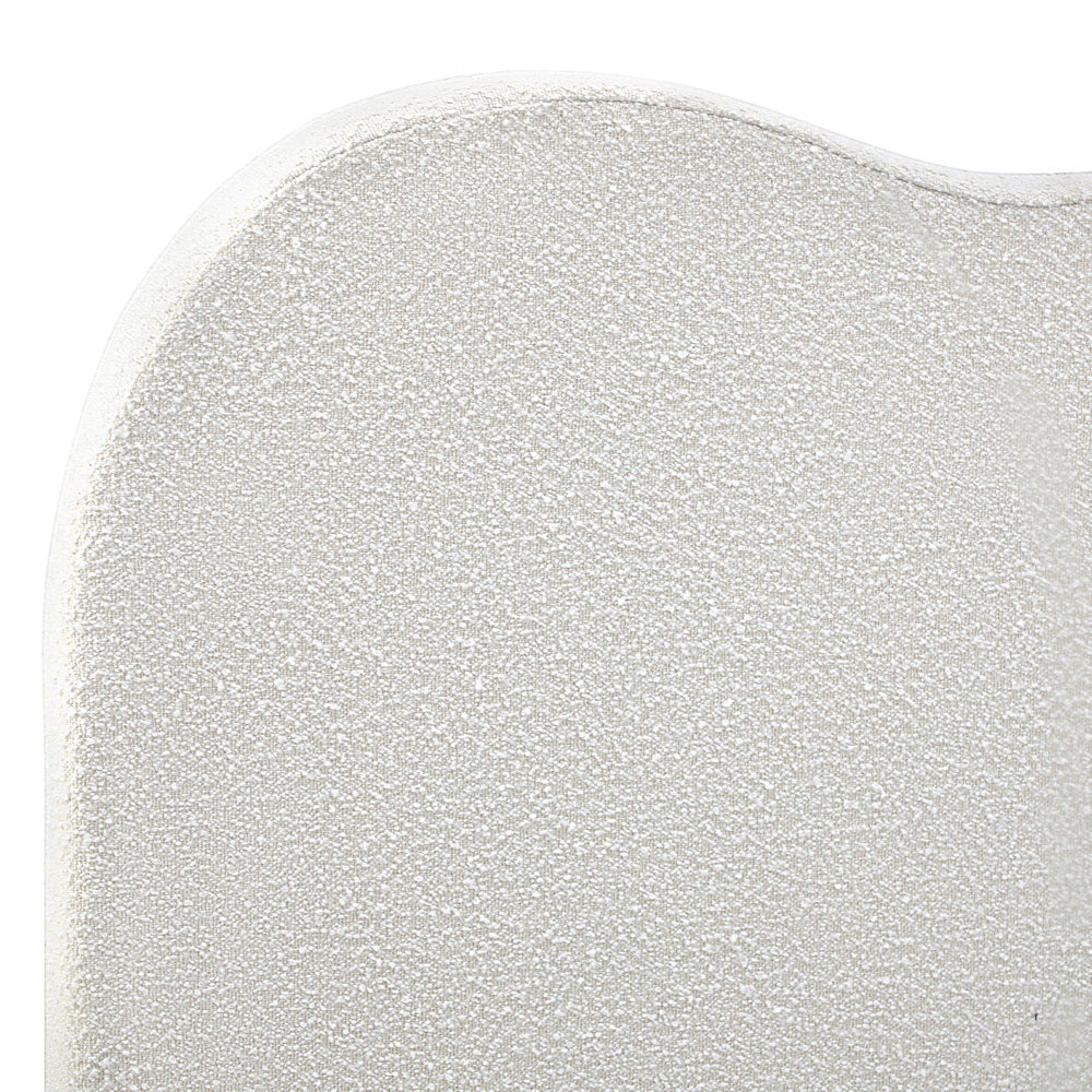Bed Head Double/King Single/Queen Size Headboard Boucle Fabric White