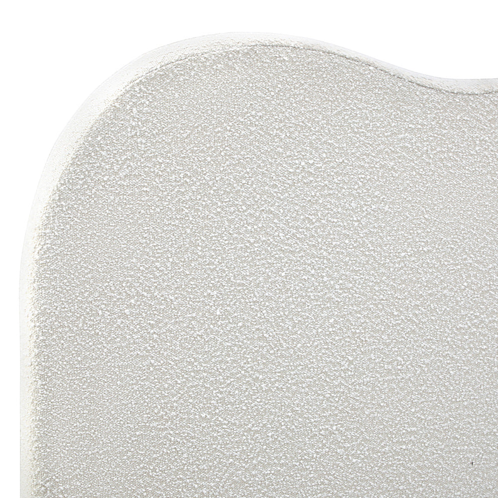 Bed Head Double/King Single/Queen Size Headboard Boucle Fabric White