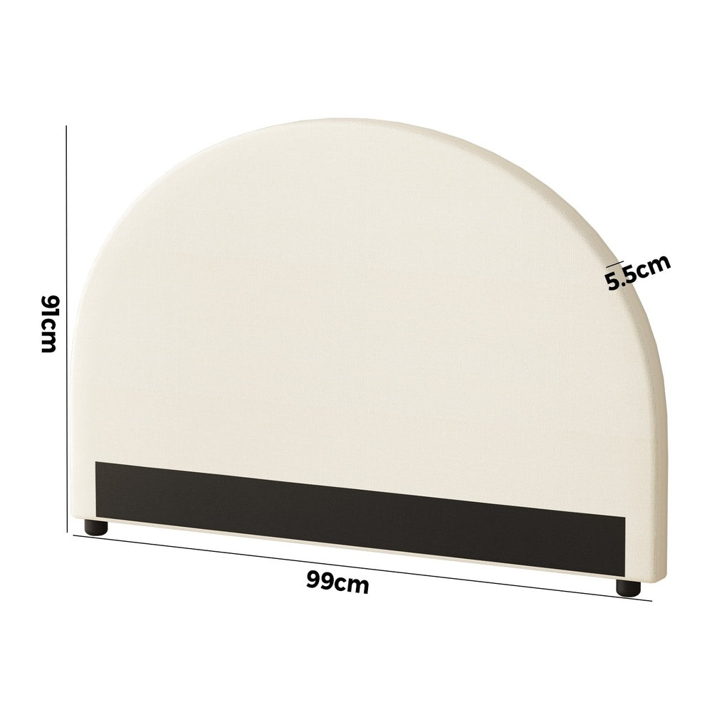 Bed Head Single Size Headboard Boucle White