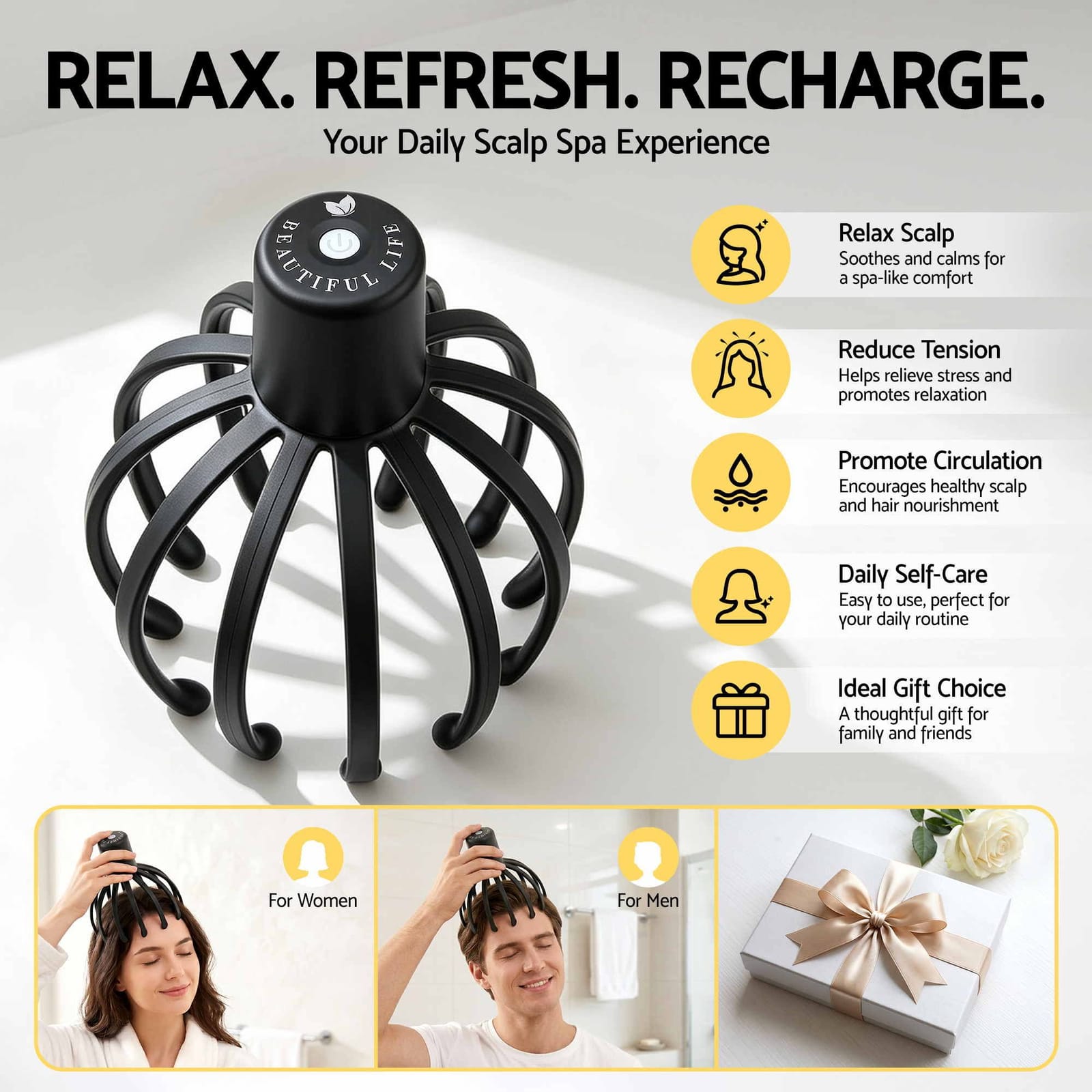 Electric Head Massager Scalp 3 Modes | Simpledeals