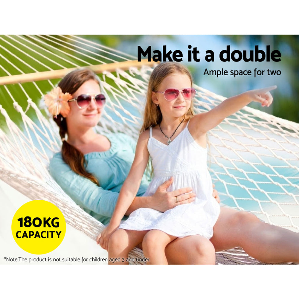 Hammock Bed Outdoor Chair Camping Hanging Hammocks Mesh 2 Person