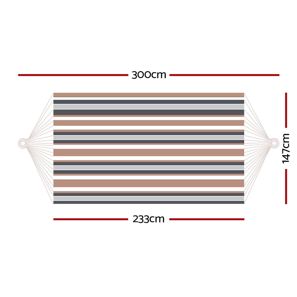 Hammocks & Accessories - Hammock Bed Outdoor Camping Hammocks Beige Grey