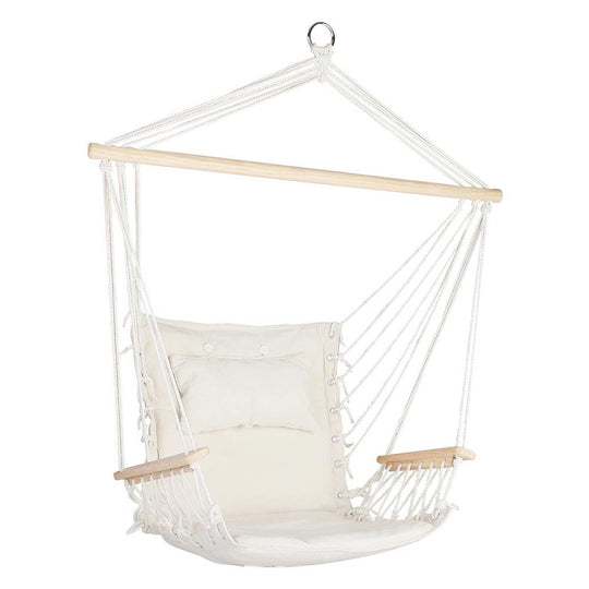 Hammock Chair Hanging With Armrest Camping Hammocks Cream - Hammocks & Accessories