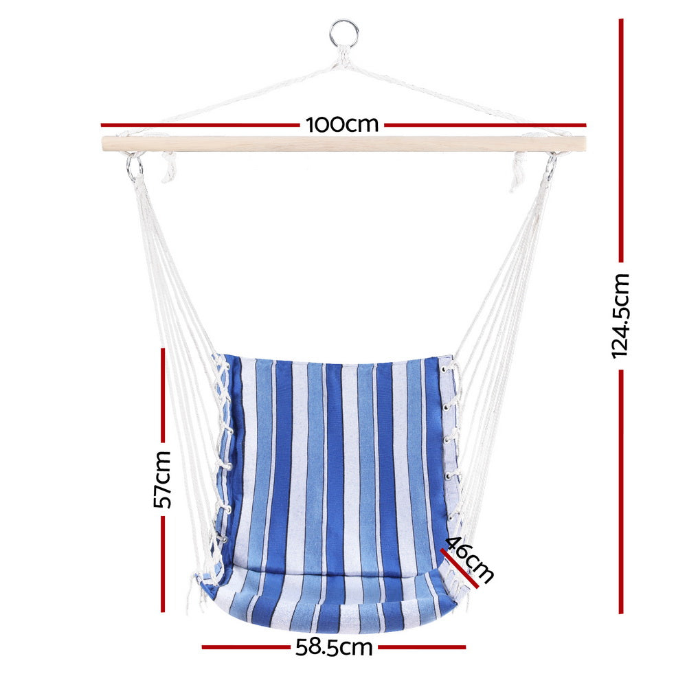 Hammocks & Accessories - Hammock Chair Swing Camping Blue